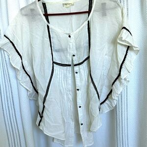Althea loose boho style blouse with billowy loose sleeves